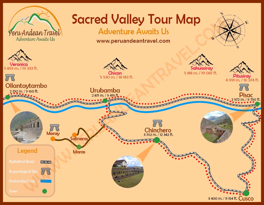 Sacred Valley Tour Map